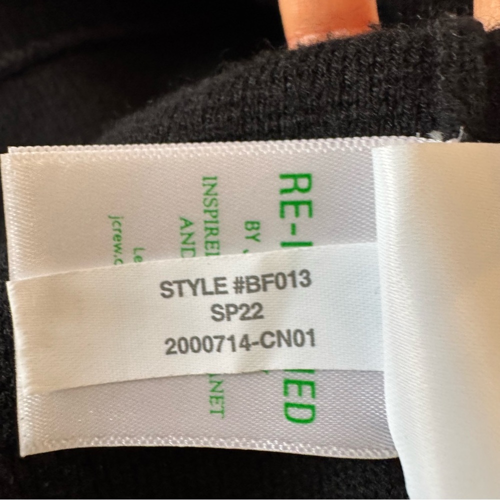 J Crew Cecile Relaxed Sweater Blazer Womens L Black Wool Double Knit Capsule - Picture 12 of 16